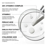 Vitamin C hydrating serum drops for dull uneven skin